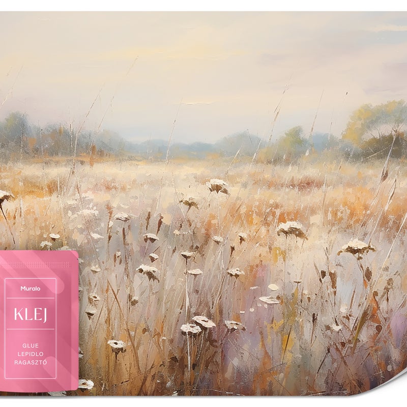 FOTOTAPETA DO SYPIALNI SALONU POLNE KWIATY NATURA KRAJOBRAZ VINTAGE 100x70