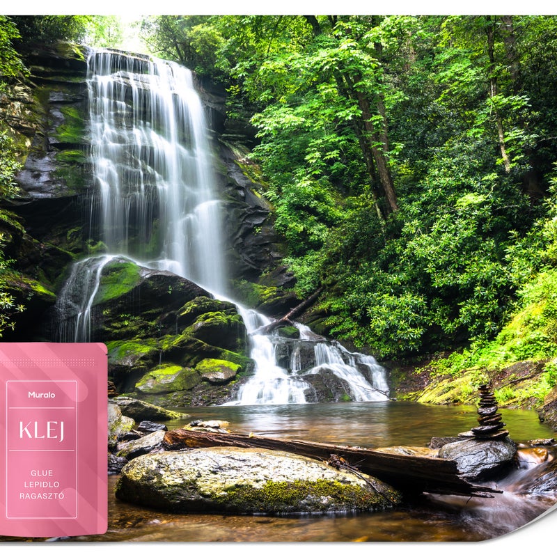 FOTOTAPETA DO SALONU SYPIALNI WODOSPAD KASKADA LAS NATURA PEJZAŻ 3D 450x315