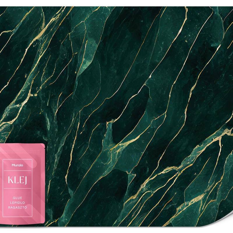 FOTOTAPETA DO SALONU ZIELONY MARMUR KAMIEŃ STYL GLAMOUR ABSTRAKCJA 150x105