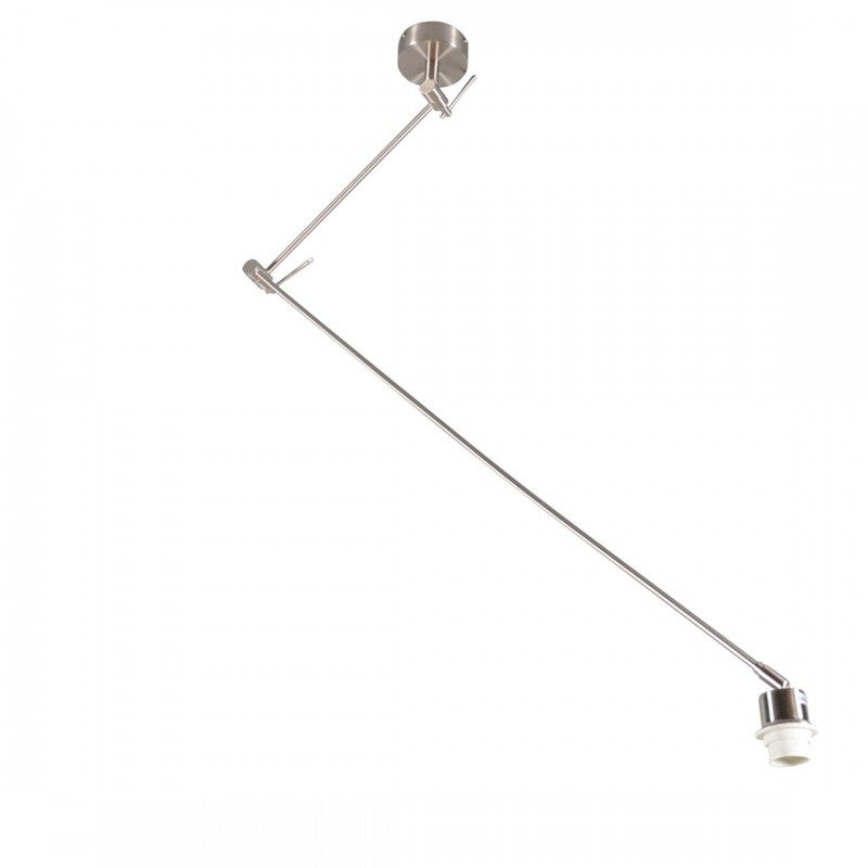 Stalowa lampa wisząca bez klosza regulowana - Blitz