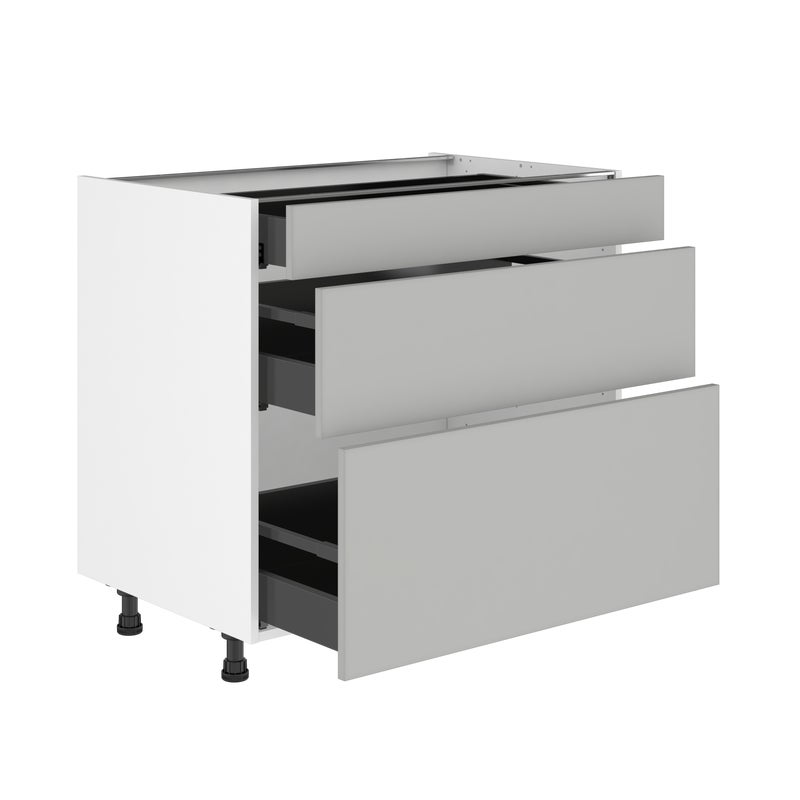Szafka kuchenna kompletna Vienne 90 cm szara 3 szuflady Delinia iD