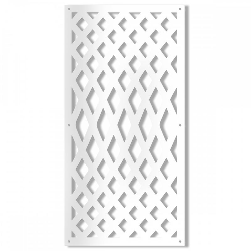 SEVILLE - Panel perforowany - kolor BIAŁY, parasol przeciwsłoneczny o wymiarach 47x94 cm - grubość 10 mm