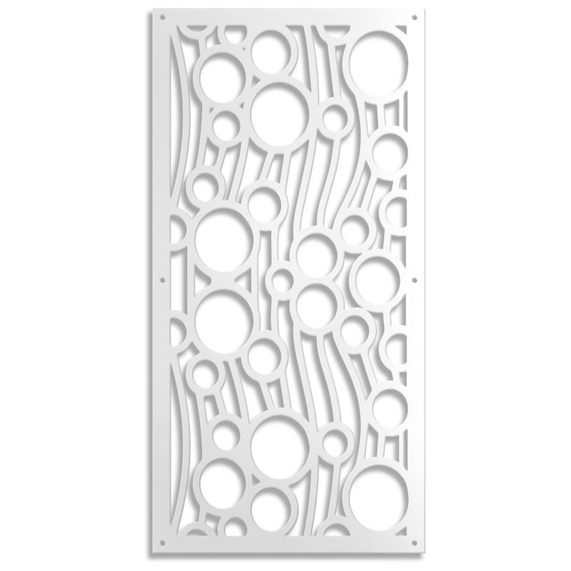 BUBBLES - Panel perforowany - kolor BIAŁY parasol przeciwsłoneczny o wymiarach 47x94 cm - grubość 10 mm