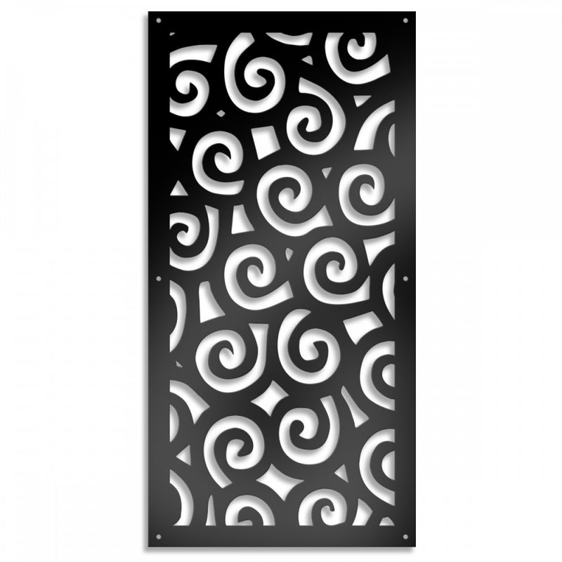RICCI - Panel perforowany - Osłona przeciwsłoneczna w kolorze czarnym, wymiary 47x94 cm - grubość 10 mm