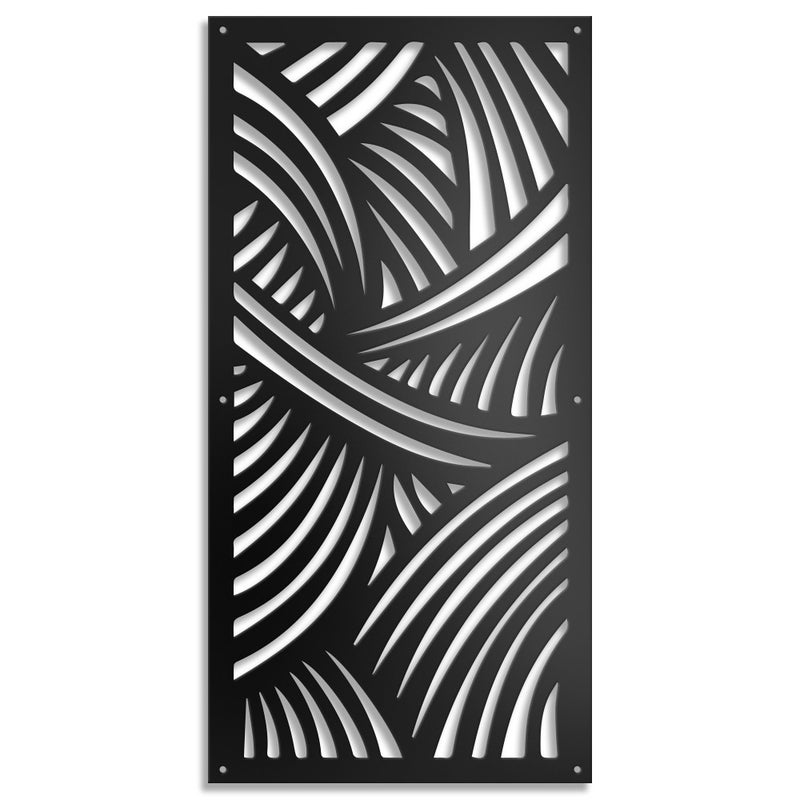 BANDS - Panel perforowany - Parasolka w kolorze czarnym, wymiary 47x94 cm - grubość 10 mm