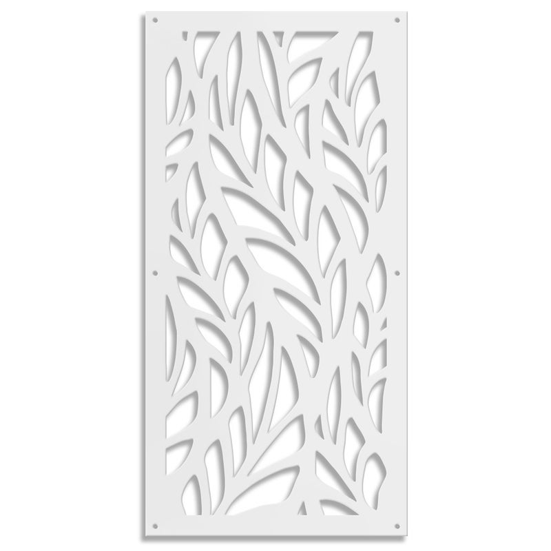 ALGA - Panel perforowany PCV - Biała osłona przeciwsłoneczna, 73x148 cm, grubość 10 mm