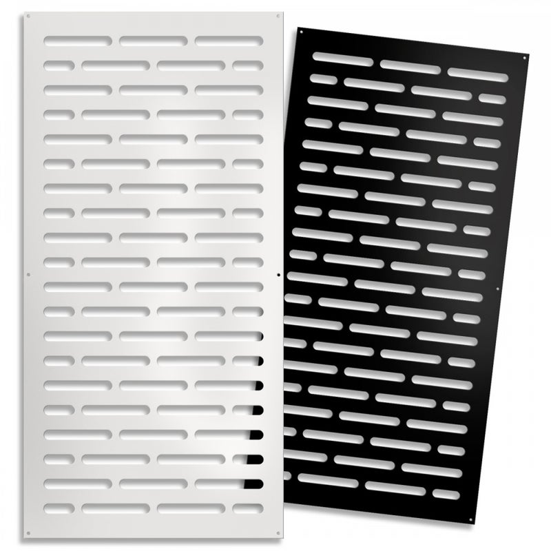 HOT DOG - Panel perforowany z PVC - Biała osłona przeciwsłoneczna, 73x148 cm, grubość 10 mm
