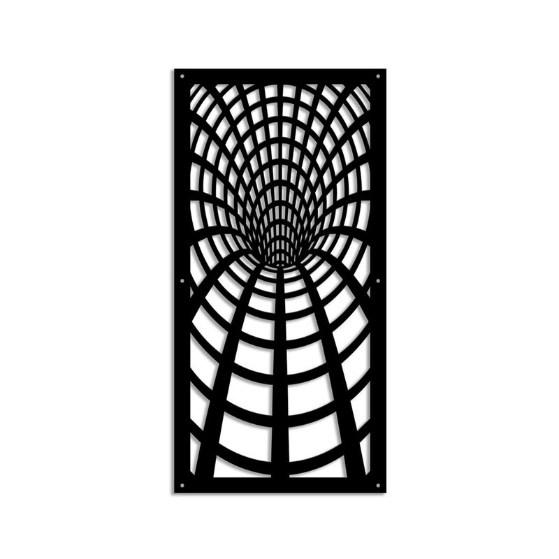 BLACK HOLE - Panel PCV perforowany - Parasol czarny 73X148 cm
