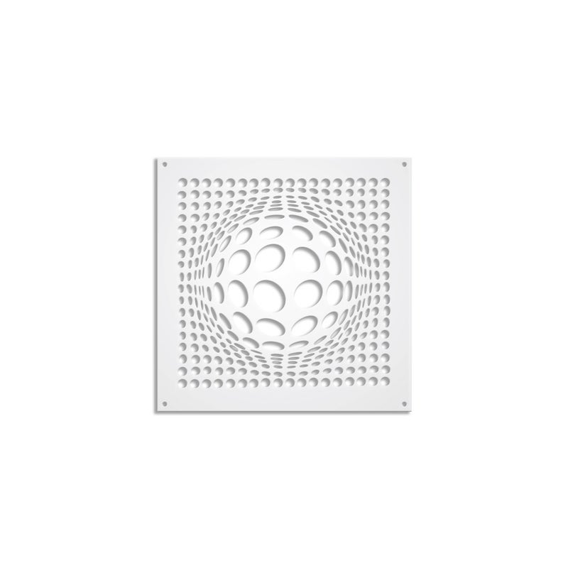 BALLS - Panel perforowany z PVC - 48X48 CM BIAŁY Parasol przeciwsłoneczny
