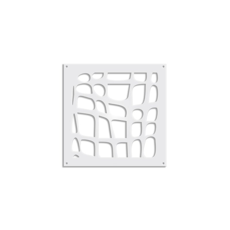 ABSTRAKT - Perforowany panel PCV - 48X48 CM BIAŁY Parasol przeciwsłoneczny
