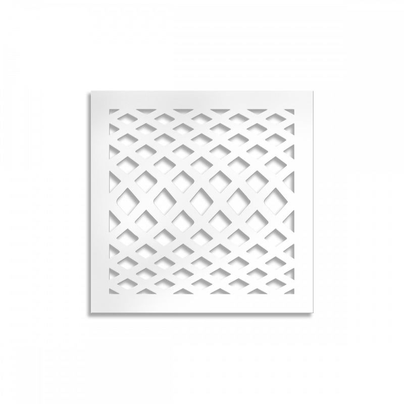 LOSOWY - Panel perforowany z PVC - Biały parasol przeciwsłoneczny 98x98 cm Grubość 1 cm