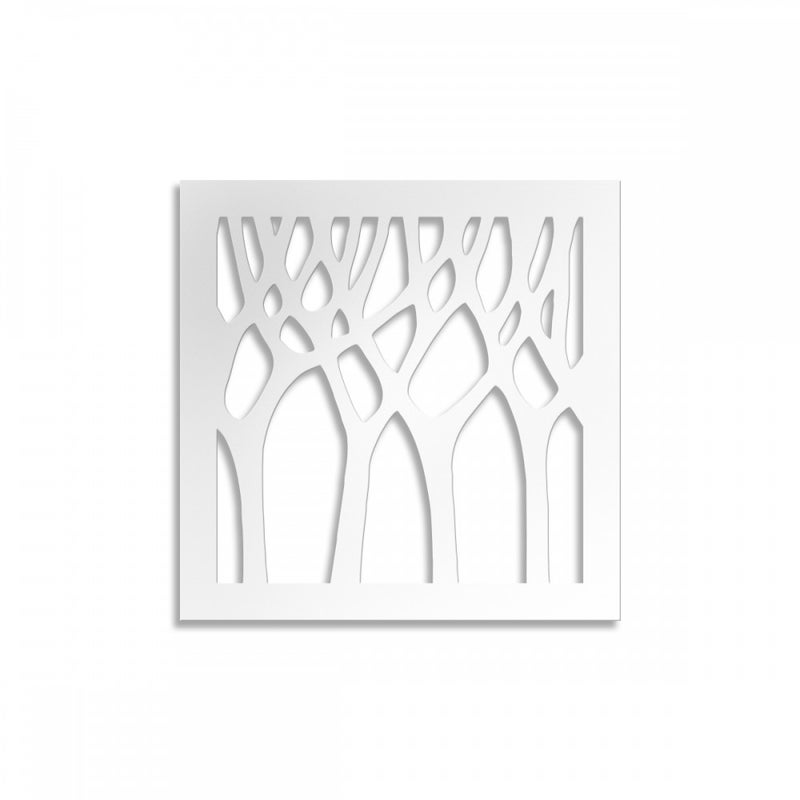 BOSCO - Panel perforowany z PVC - Biała osłona przeciwsłoneczna 98x98 cm Grubość 1 cm