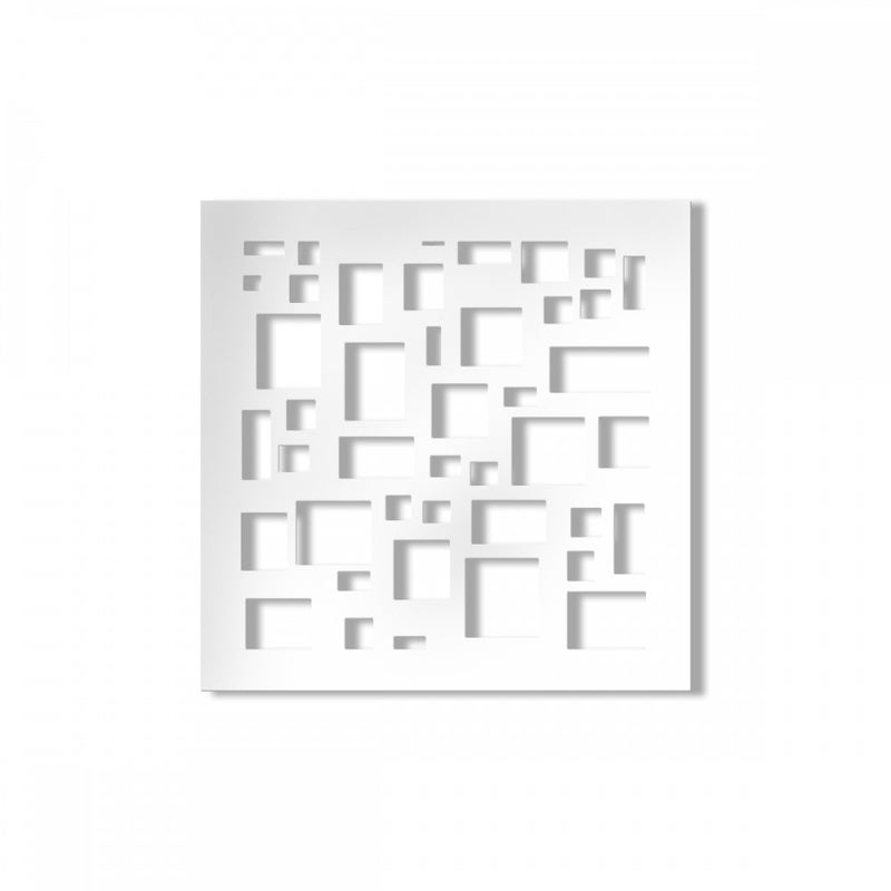 LOSOWY - Panel perforowany z PVC - Biały parasol przeciwsłoneczny 73x73 cm Grubość 1 cm
