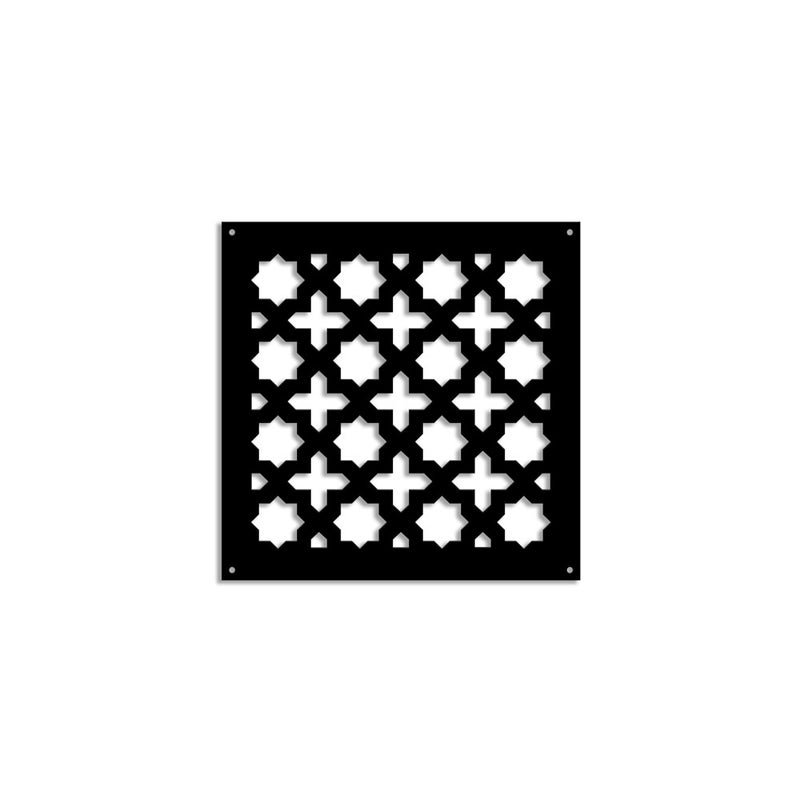 CROSS - Panel PCV perforowany - CZARNY Parasol 98x98 cm Grubość 1 cm