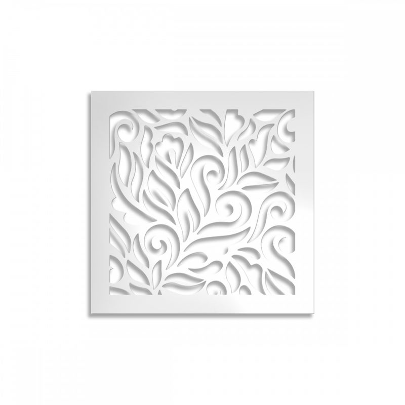 DECOR - Panel perforowany PCV - Biały parasol przeciwsłoneczny 73x73 cm Grubość 1 cm