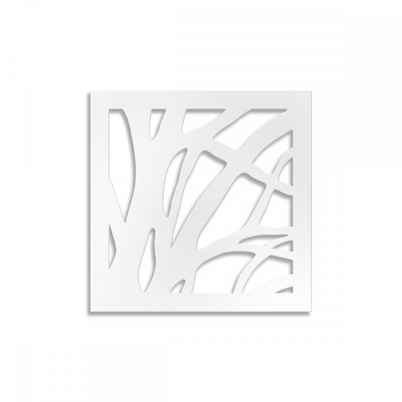 TREE - Panel perforowany z PVC - Biały parasol przeciwsłoneczny 73x73 cm Grubość 1 cm