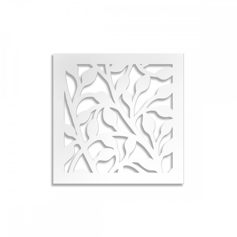 BUSH - Panel perforowany PCV - Biały parasol przeciwsłoneczny 98x98 cm Grubość 1 cm