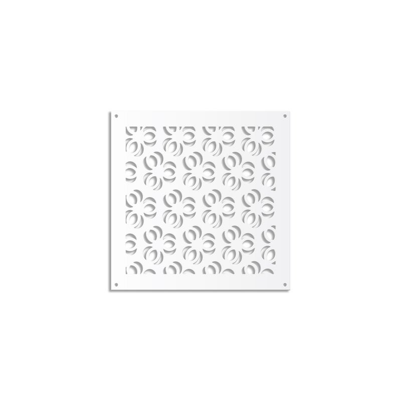 ELLIPSE - Panel perforowany z PVC - Biały parasol przeciwsłoneczny 73x73 cm Grubość 1 cm