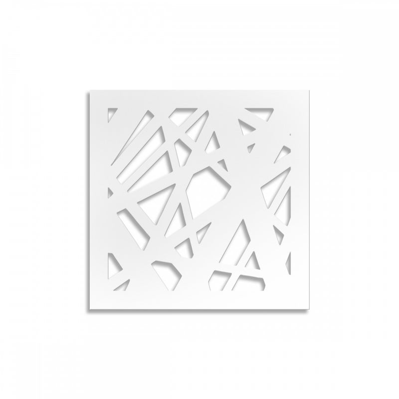 DIAGONAL LARGE - Panel perforowany - Biała osłona przeciwsłoneczna z PVC 98x98 cm Grubość 1 cm