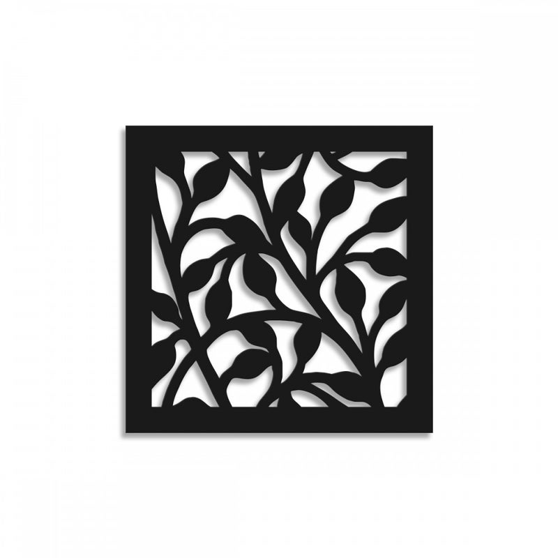 BUSH - Panel perforowany PCV - Czarny Parasol przeciwsłoneczny 73x73 cm Grubość 1 cm