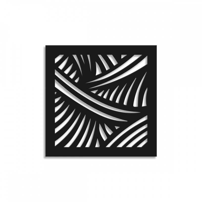 BANDS - Panel perforowany z PVC - CZARNY Parasol przeciwsłoneczny 98x98 cm Grubość 1 cm