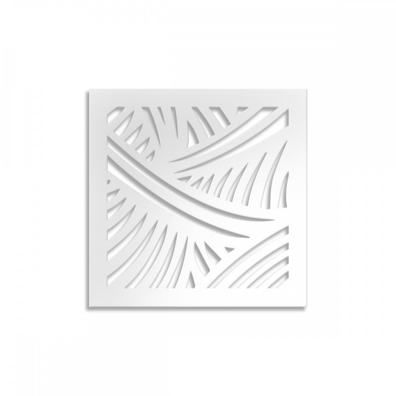 BANDS - Panel perforowany z PVC - Biały parasol przeciwsłoneczny 73x73 cm Grubość 1 cm