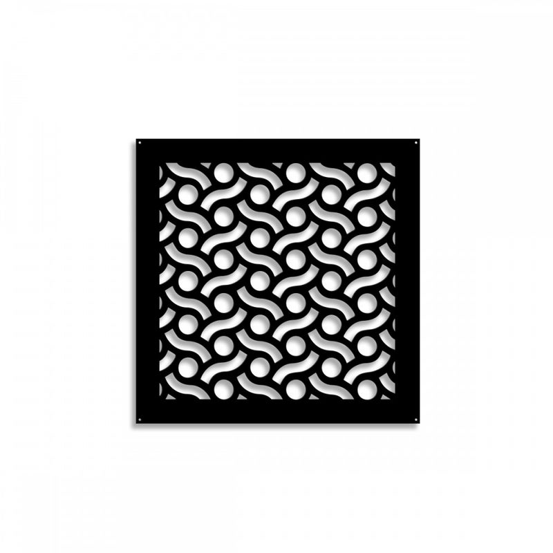 BODY - Panel perforowany z PVC - CZARNY Parasol przeciwsłoneczny 98x98 cm Grubość 1 cm