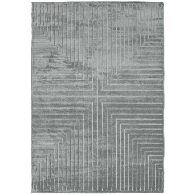 Dywanik przyłóżkowy poliestrowy o średnim włosiu Zen 752/017 gładki szary 80x150cm