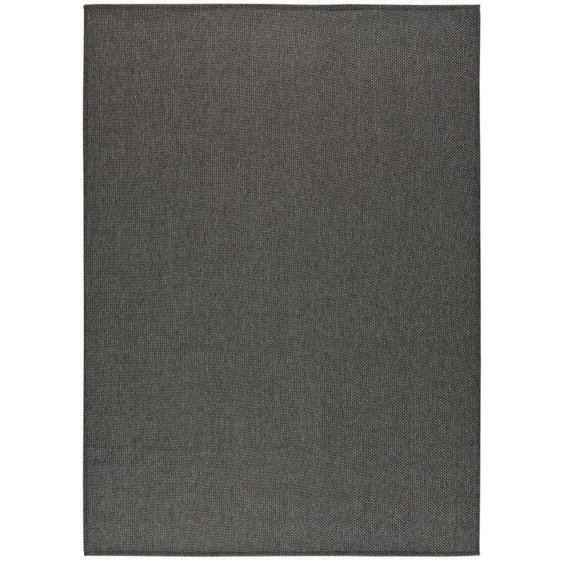 Dywan poliestrowy tkany na płasko z podkładem antypoślizgowym Jodełka antracyt 120x170cm