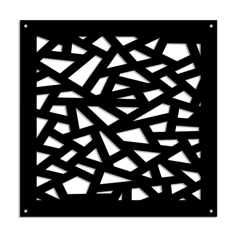 APOCALYPSE - Panel perforowany z PVC - Osłona przeciwsłoneczna - Rozmiar 48x48 cm - Grubość 1 cm - Kolor CZARNY