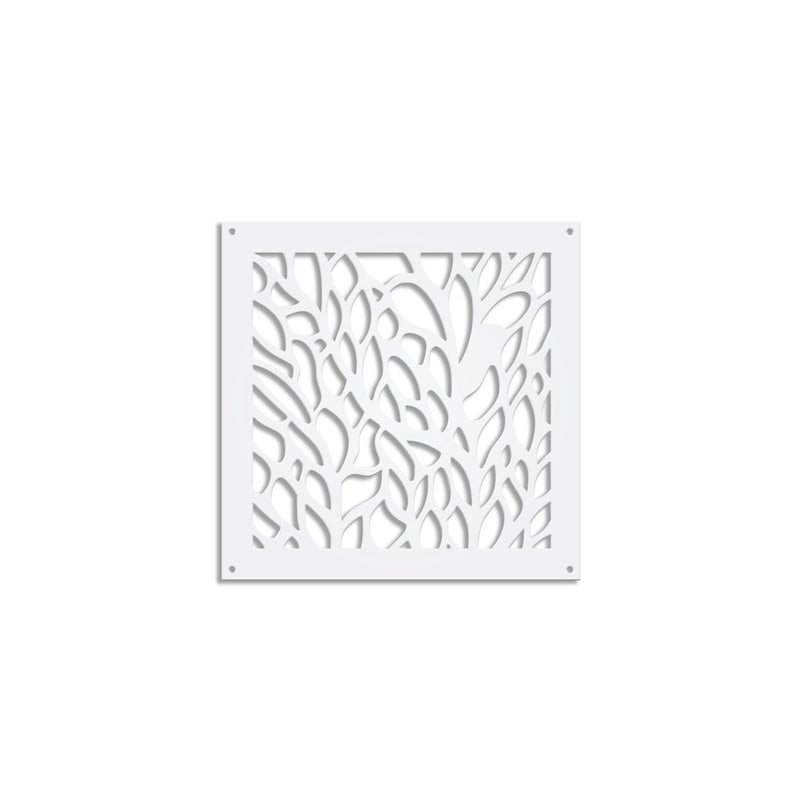CODIUM - Panel perforowany z PVC - 48X48 CM BIAŁY Parasol przeciwsłoneczny