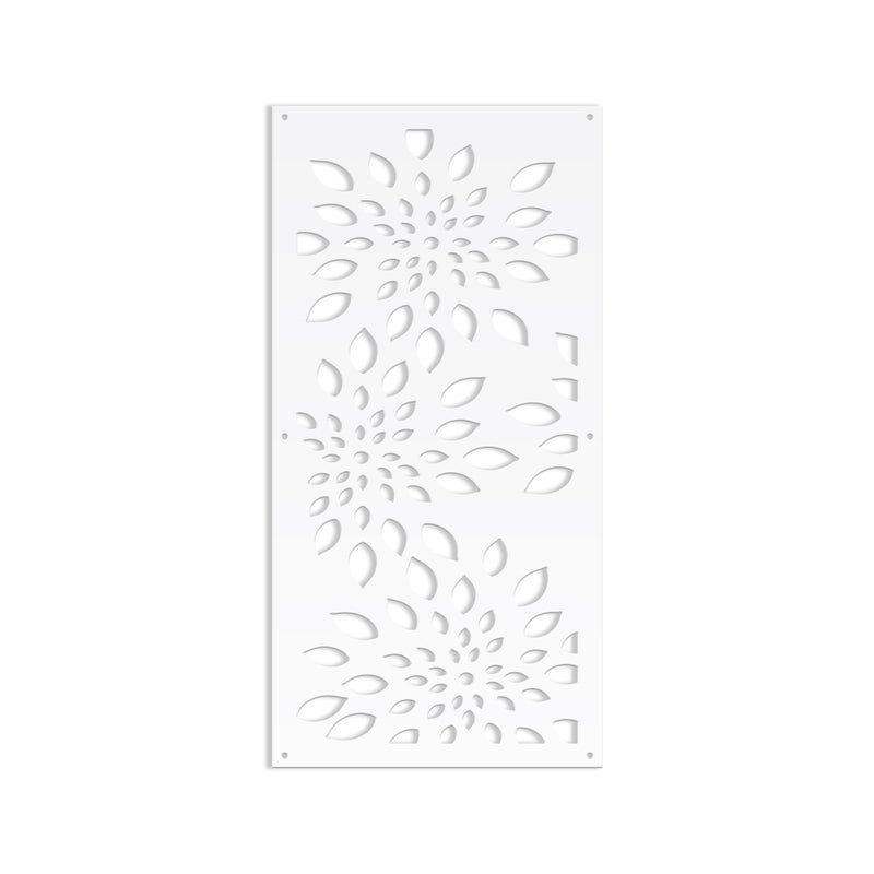 FAJERWERKI - Panel perforowany PCV - Parasol przeciwsłoneczny o wymiarach 50x150 cm - kolor biały