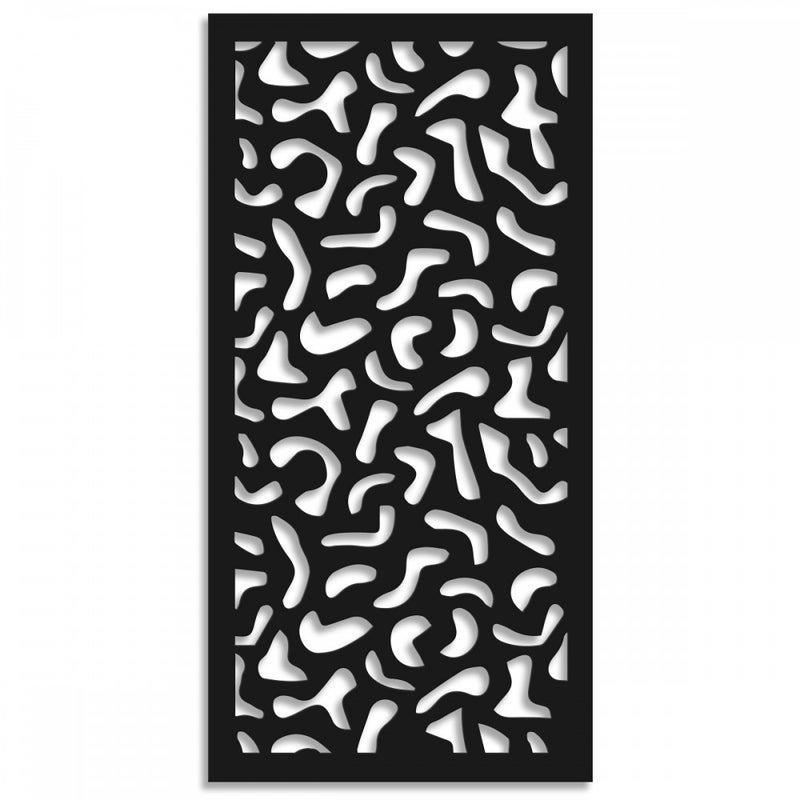 STAINS - Panel perforowany PCV - Parasol przeciwsłoneczny o wymiarach 50x150 cm - kolor czarny