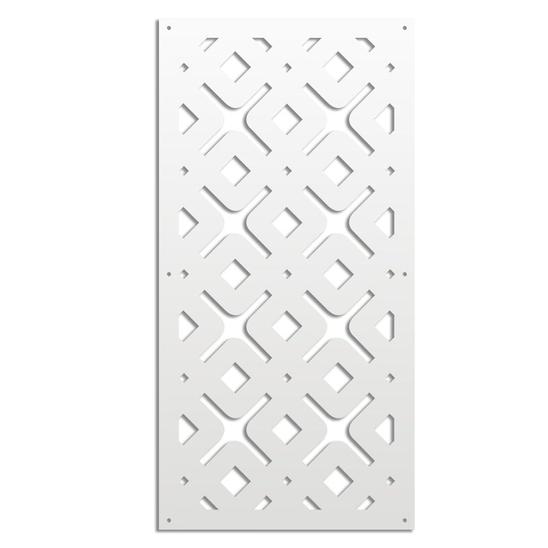 HORIZONTE - Panel perforowany PCV - Parasol przeciwsłoneczny o wymiarach 50x150 cm - kolor biały