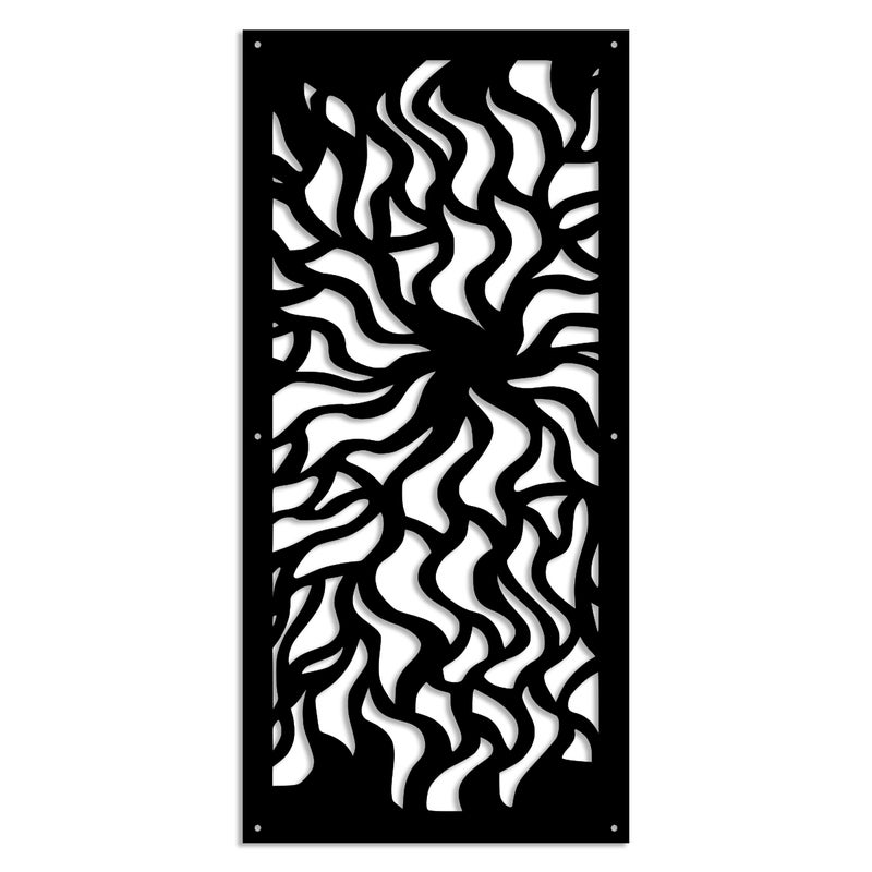 SPLASH - Panel perforowany PCV - Parasol przeciwsłoneczny o wymiarach 50x150 cm - kolor czarny