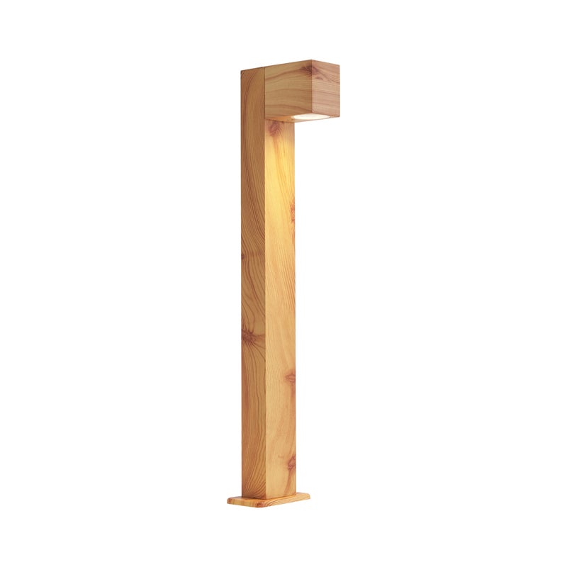Nowoczesna lampa podłogowa zewnętrzna aluminiowa z nadrukiem drewna 65 cm IP44 - Baleno