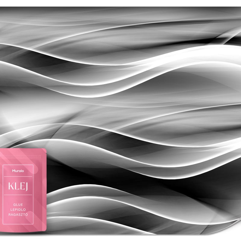 FOTOTAPETA ŚCIENNA DO SALONU CZARNE FALE ABSTRAKCJA TAPETA DO BIURA 250x175