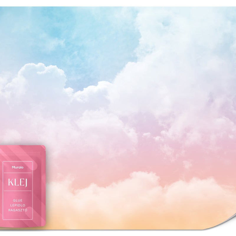 FOTOTAPETA DLA DZIECI KOLOROWE PASTELOWE CHMURY EFEKT 3D STYL BOHO 100x70