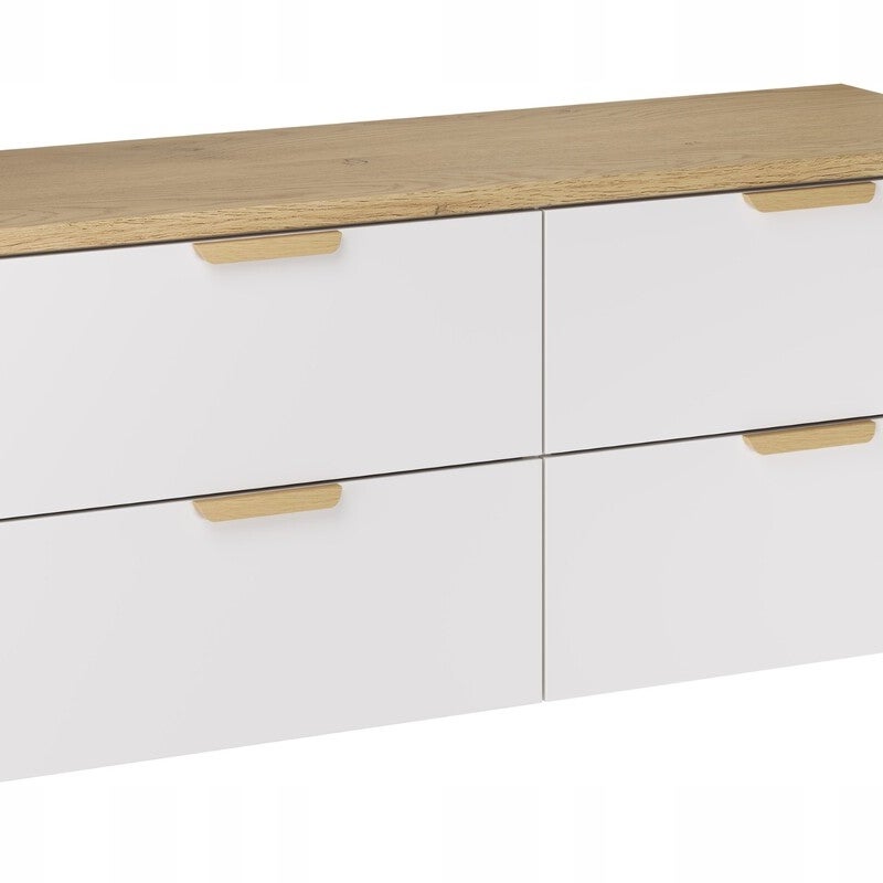Szafka łazienkowa ASTER WHITE 120 cm biały mat z blatem