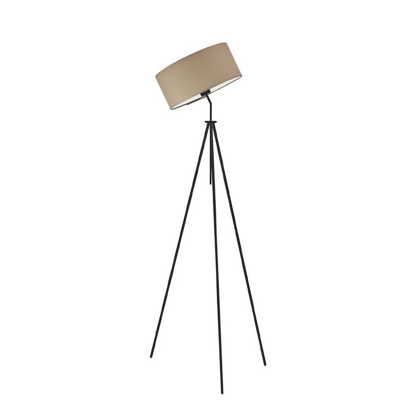 Lampa stojąca podłogowa przegubowa regulowana trójnóg z abażurem walec DECO