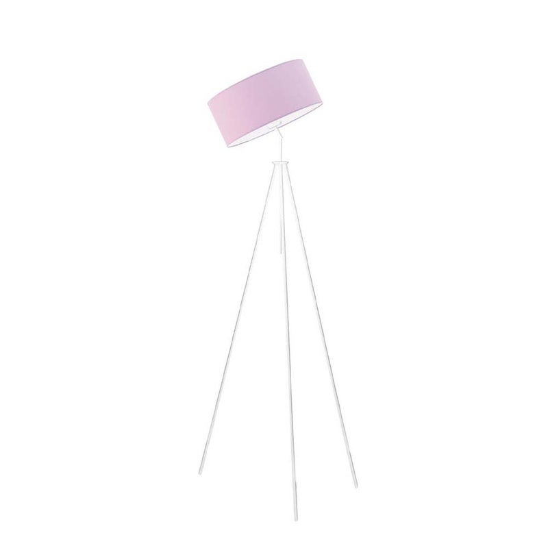 Lampa stojąca podłogowa przegubowa regulowana trójnóg z abażurem walec DECO