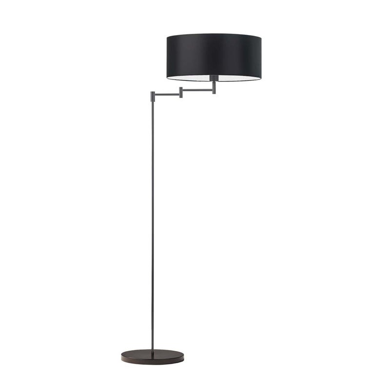 Lampa stojąca podłogowa przegubowa regulowana z abażurem walec BLUES