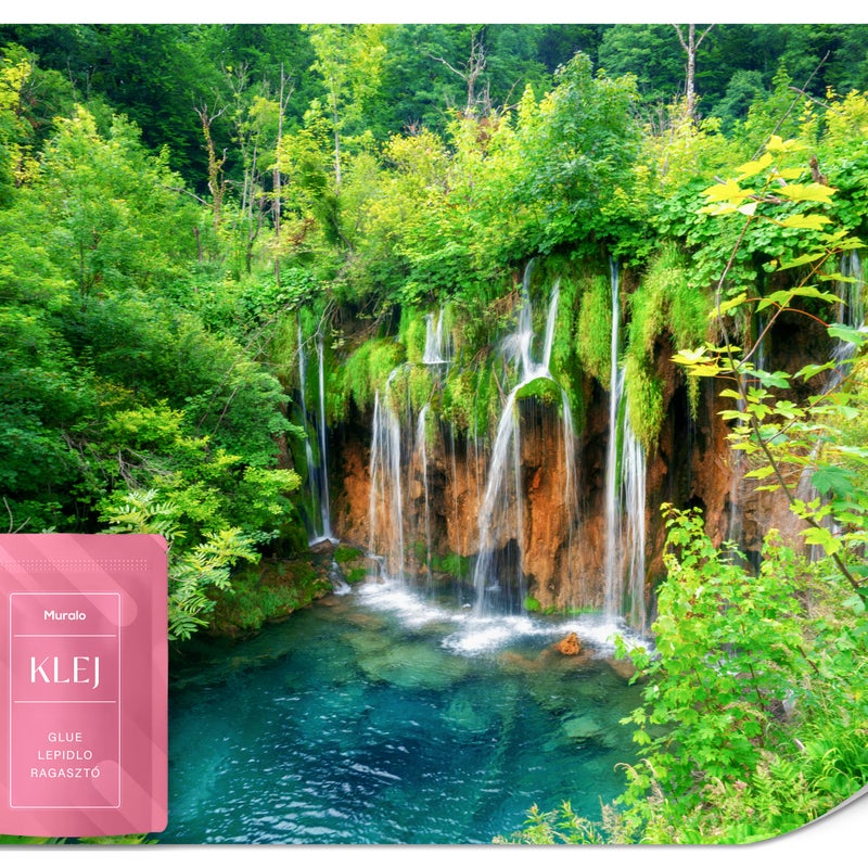 FOTOTAPETA DO SALONU WODOSPAD KASKADA LAS TROPIKALNY NATURA 3D 500x350