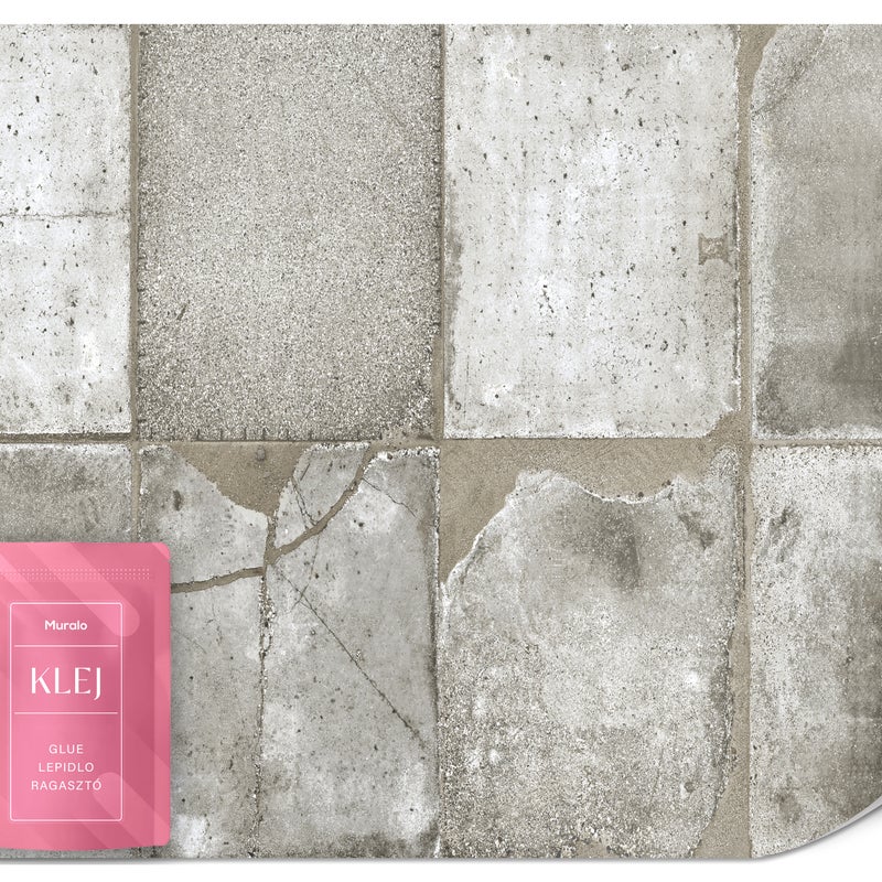 FOTOTAPETA NA ŚCIANĘ DO SALONU BETONOWE PŁYTY ABSTRAKCJA MURAL LOFT 150x105