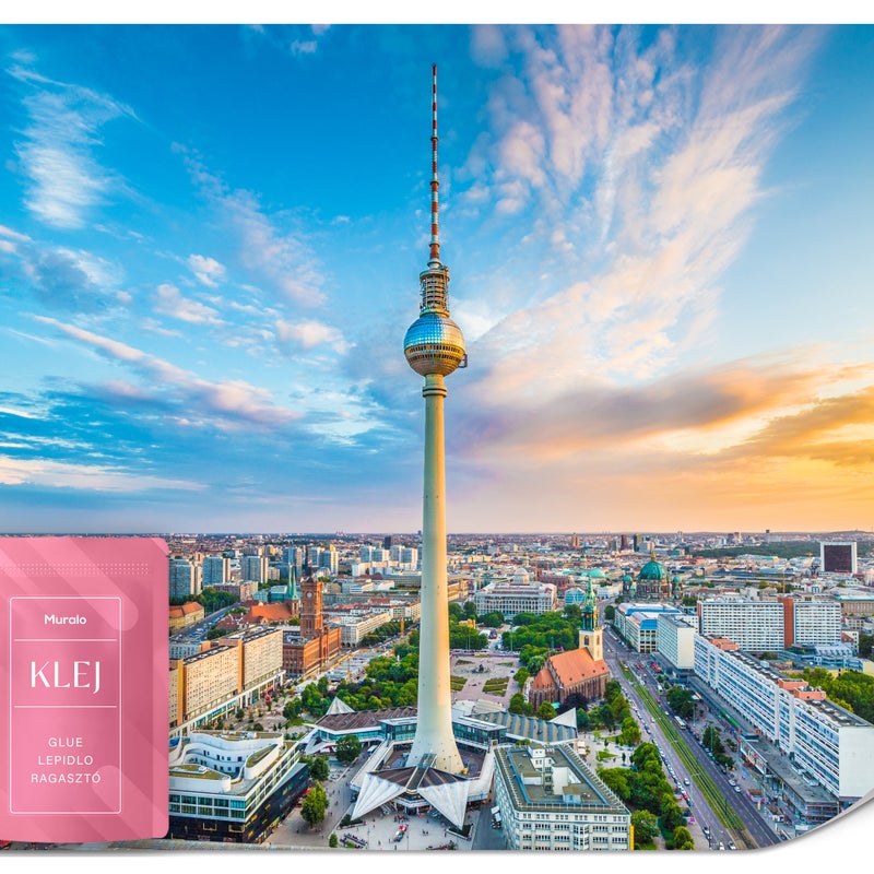 FOTOTAPETA ŚCIENNA DO BIURA WIEŻA TELEWIZYJNA BERLIN PANORAMA 3D 500x350