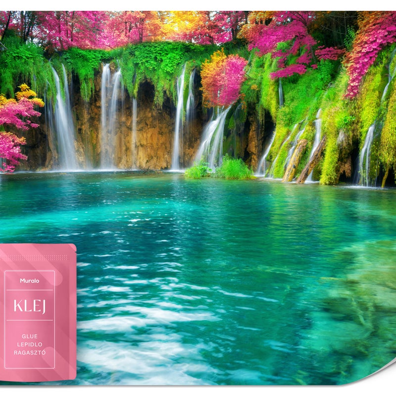 FOTOTAPETA DO SYPIALNI SALONU WODOSPAD KASKADA CHORWACJA PEJZAŻ 3D 100x70