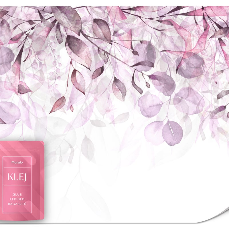 FOTOTAPETA DO SALONU DELIKATNE RÓŻOWE LIŚCIE AKWARELE ABSTRAKCJA 100x70