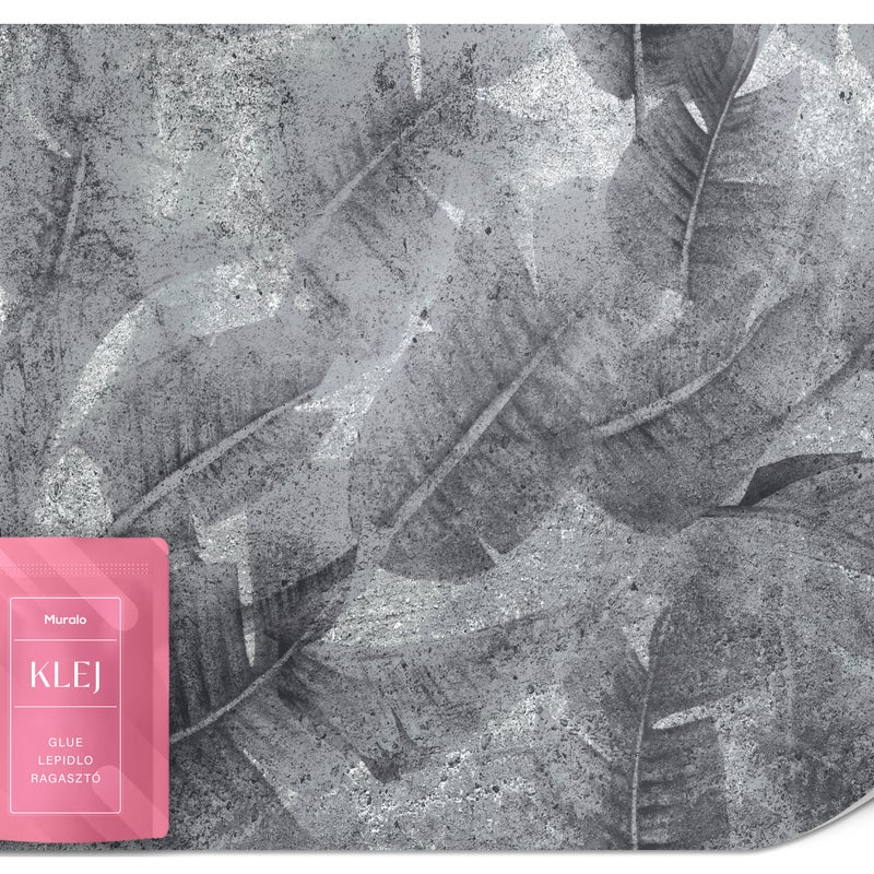 FOTOTAPETA DO SALONU LIŚCIE BETON MURAL ABSTRAKCJA DO SYPIALNI 450x315