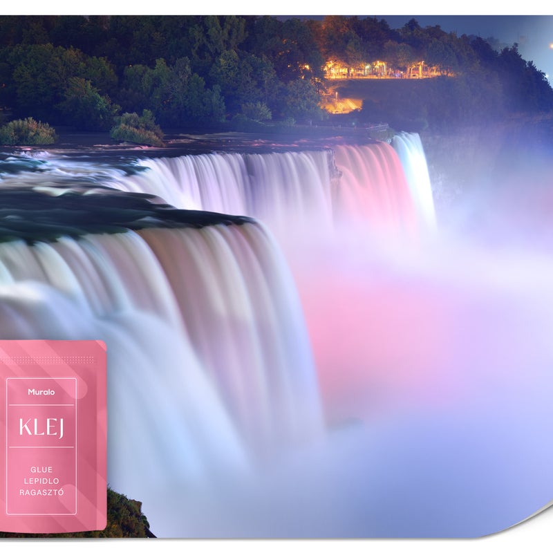 FOTOTAPETA DO SYPIALNI SALONU WODOSPAD NIAGARA ZACHÓD SŁOŃCA 3D 250x175