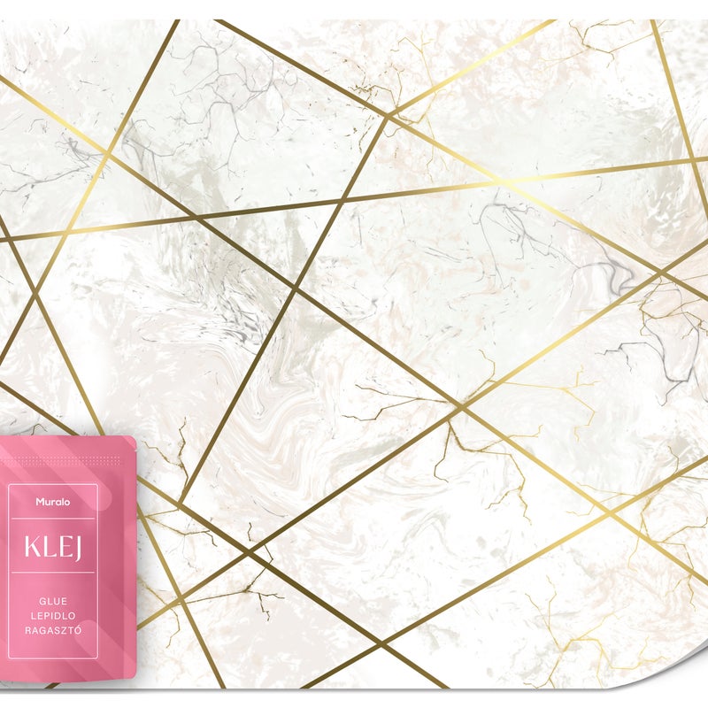 FOTOTAPETA DO SYPIALNI SALONU MARMUR LINIE STYL GLAMOUR ABSTRAKCJA 250x175